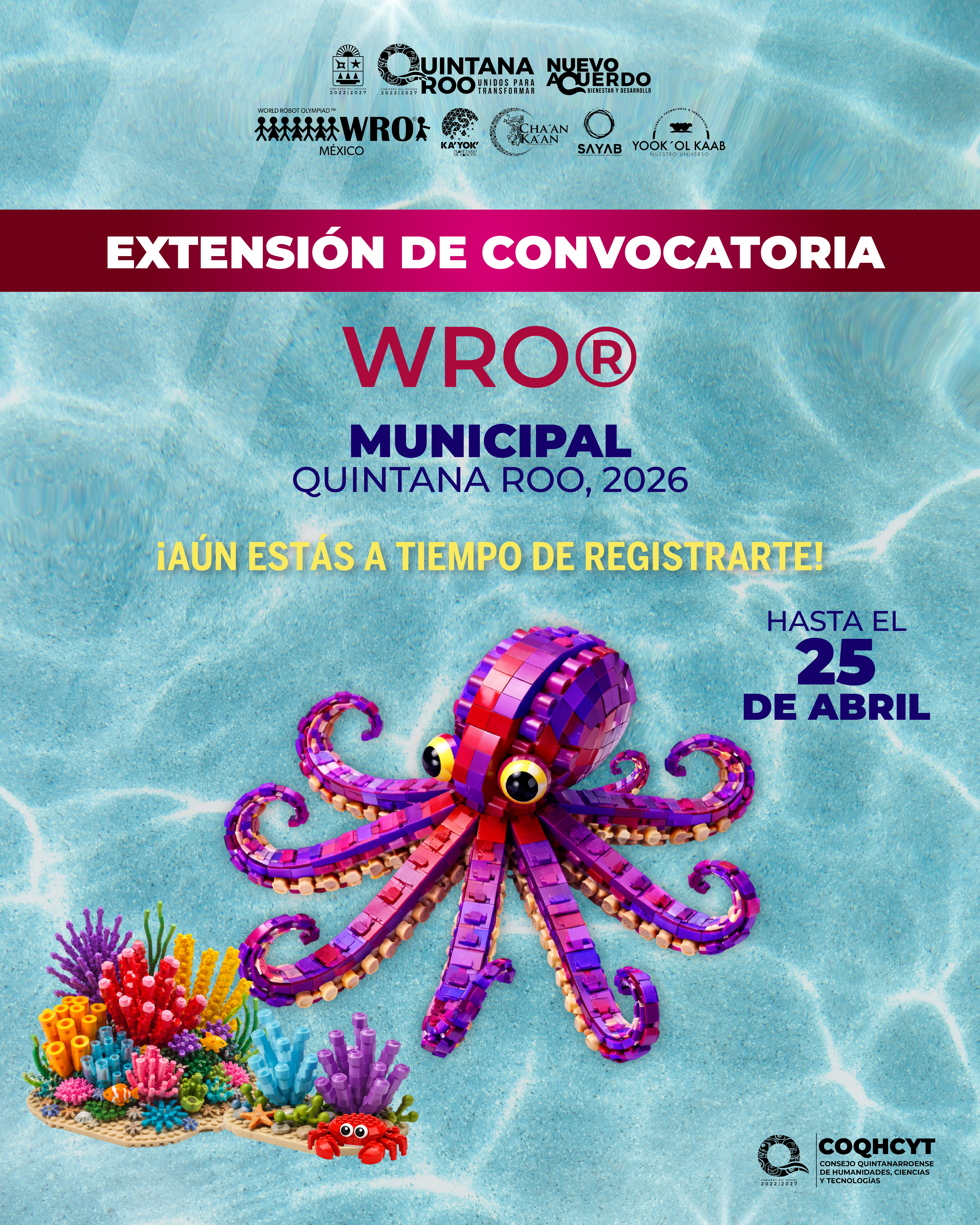 Extensión de Convocatoria WRO Municipal Quintana Roo 2026